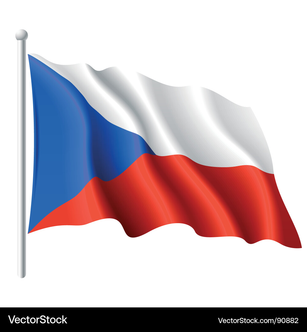 Czech Republic Flag Vector