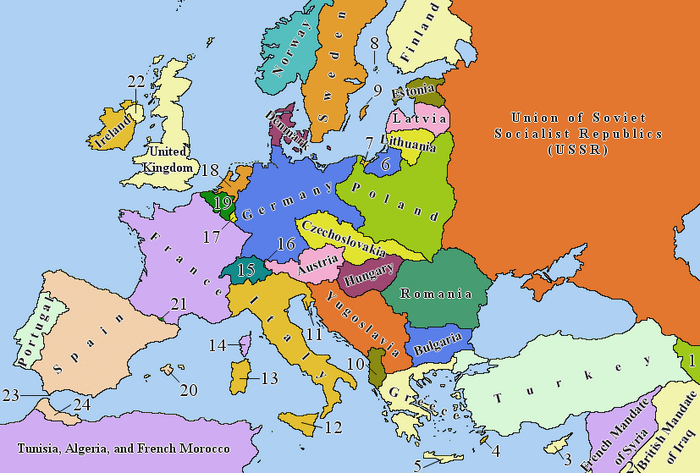 Czechoslovakia Map 1938