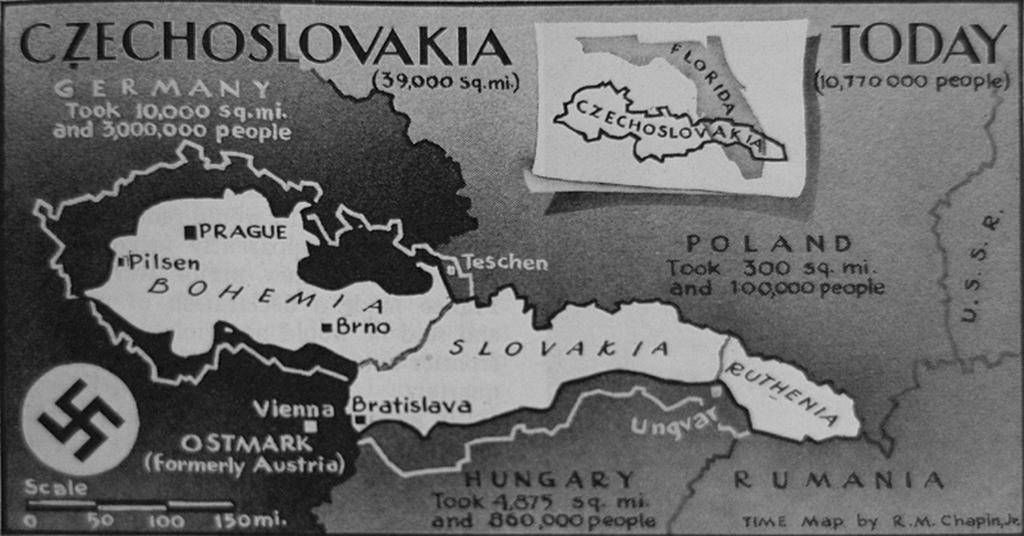 Czechoslovakia Map 1938