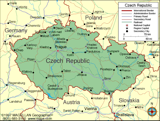 Czechoslovakia Map