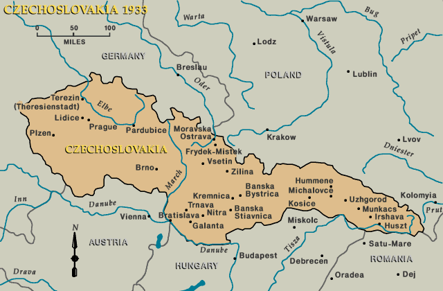 Czechoslovakia Map