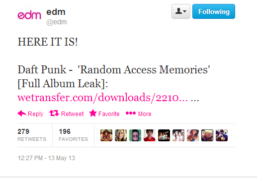 Daft Punk Random Access Memories Leak Download