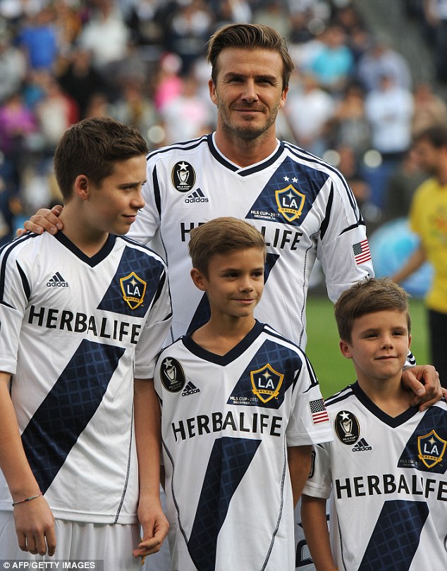 David Beckham Kids In Suits