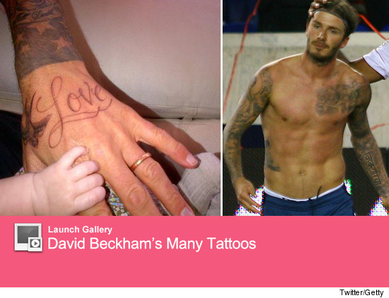 David Beckham Kids Names Tattoos