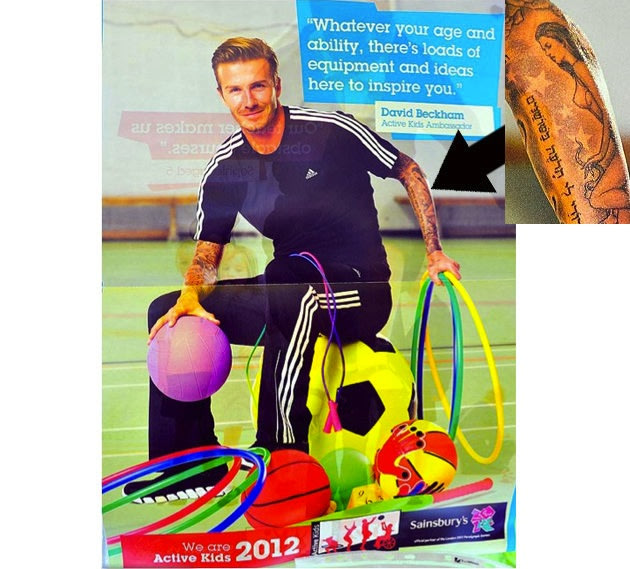 David Beckham Kids Names Tattoos