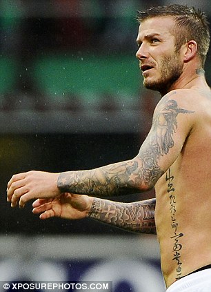 David Beckham Kids Names Tattoos