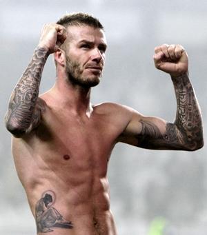 David Beckham Tattoos Back