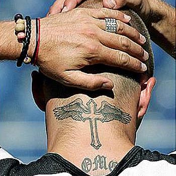 David Beckham Tattoos Back