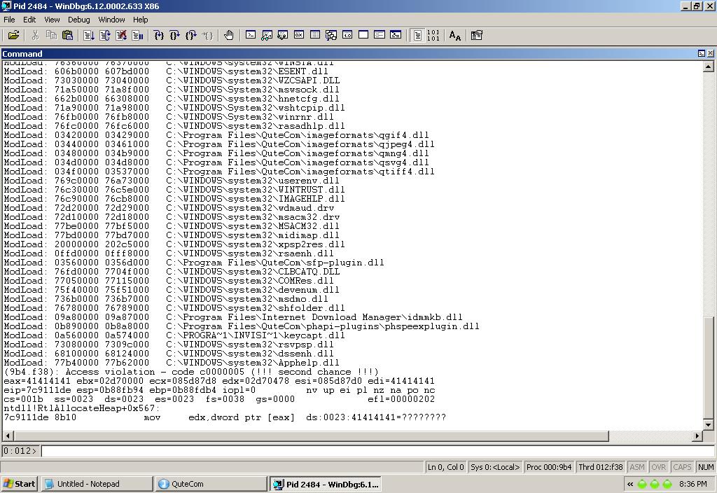 Debugging Tools For Windows 6.12