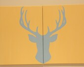 Deer Head Silhouette Canvas