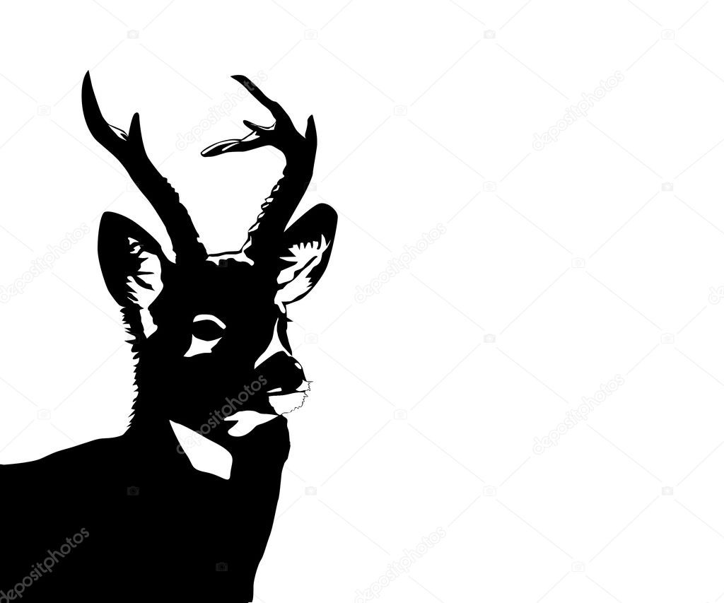 Deer Head Silhouette Clip Art