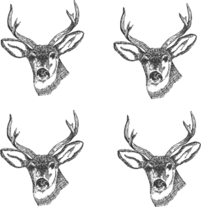 Deer Head Silhouette Stencil