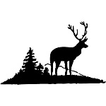 Deer Head Silhouette Stencil