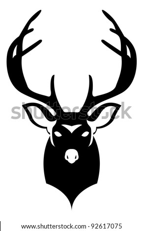 Deer Head Silhouette Template