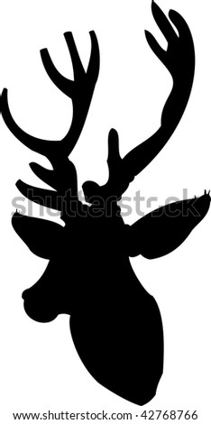 Deer Head Silhouette Vector