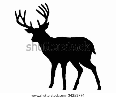 Deer Head Silhouette Vector