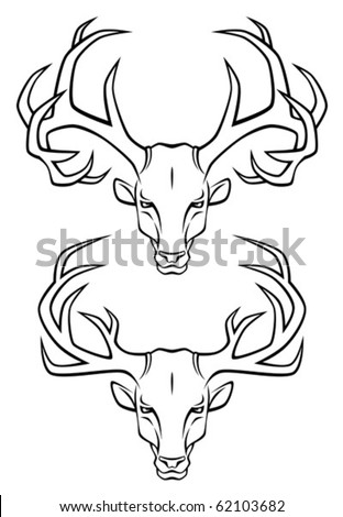 Deer Head Silhouette Vector