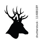 Deer Head Silhouette Vector