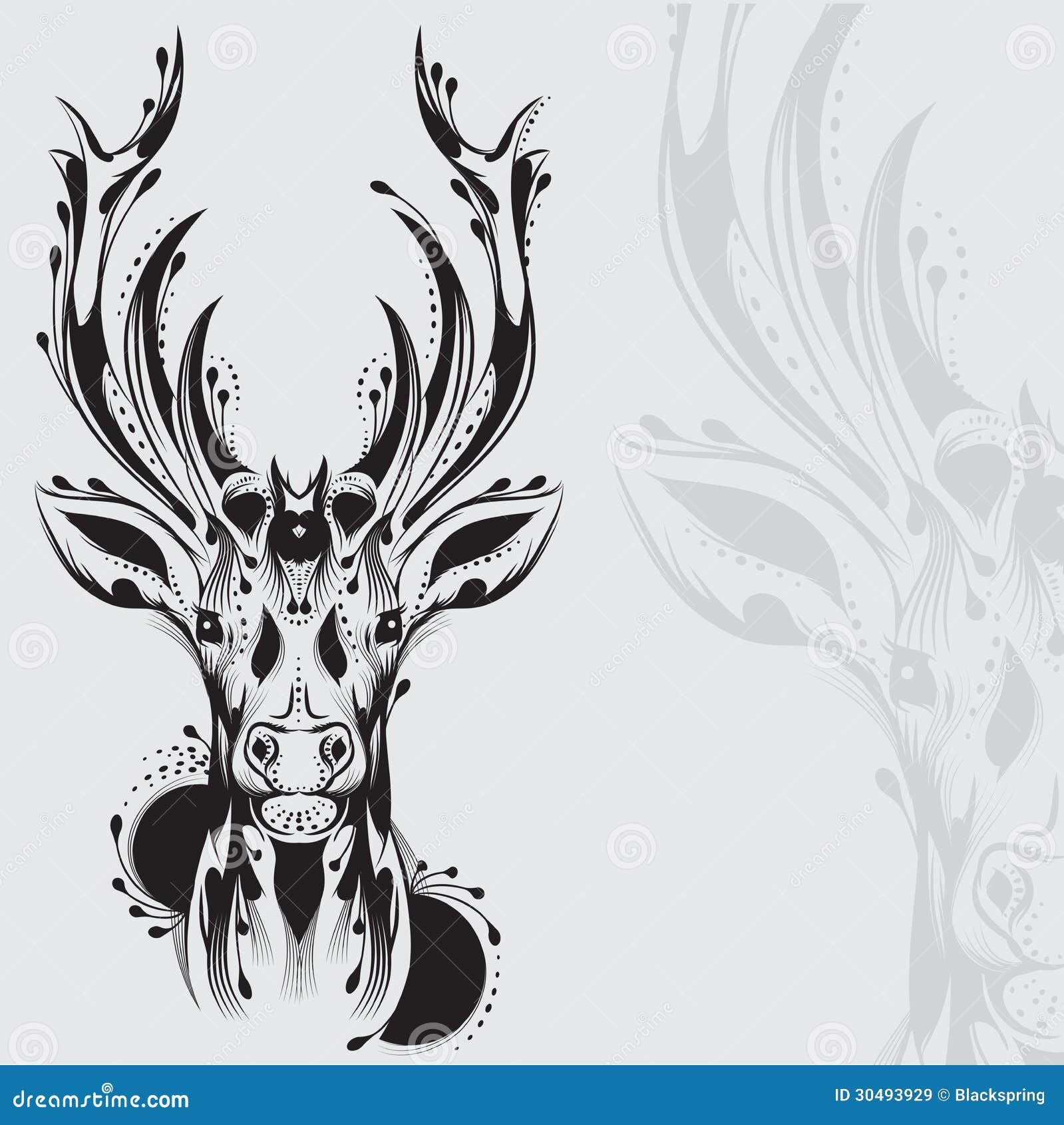 Deer Head Tattoo Designs