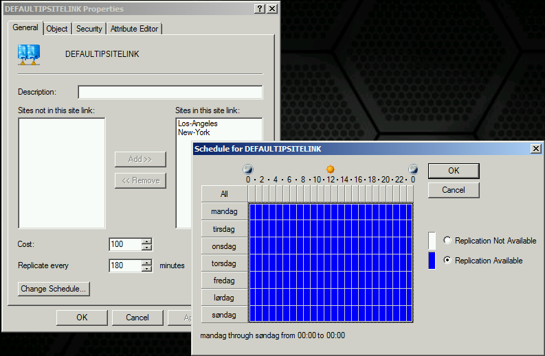 Defaultipsitelink Replication Interval