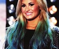 Demi Lovato Hair Dip Dyed Blue