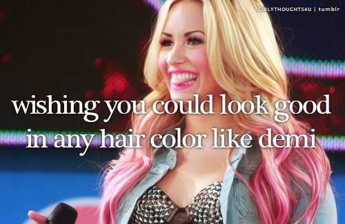 Demi Lovato Hair Dip Dyed Blue