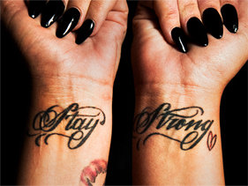 Demi Lovato Tattoo Stay Strong Font