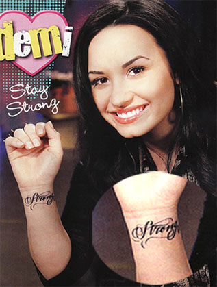 Demi Lovato Tattoo Wrist