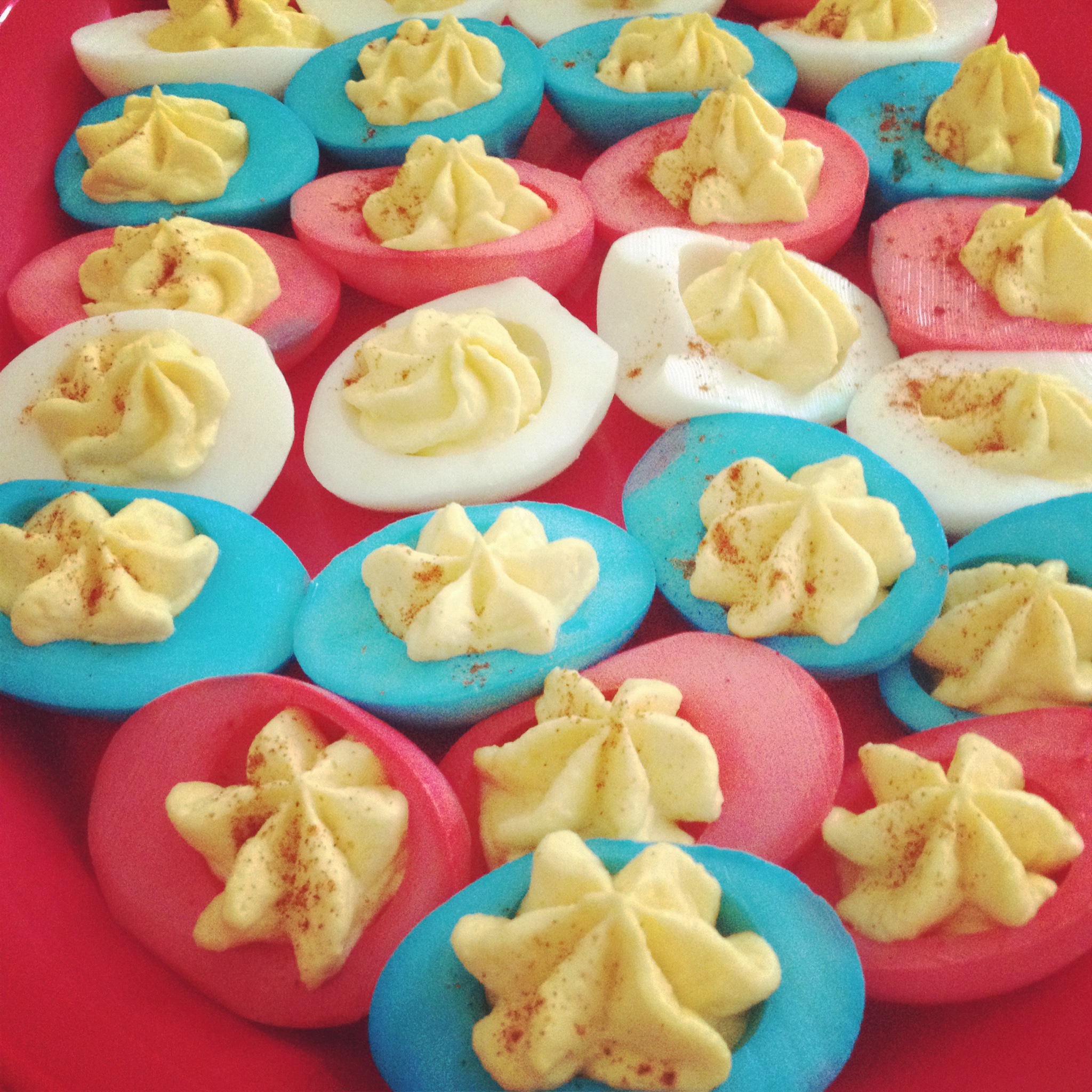 Deviled Eggs Colored Whites