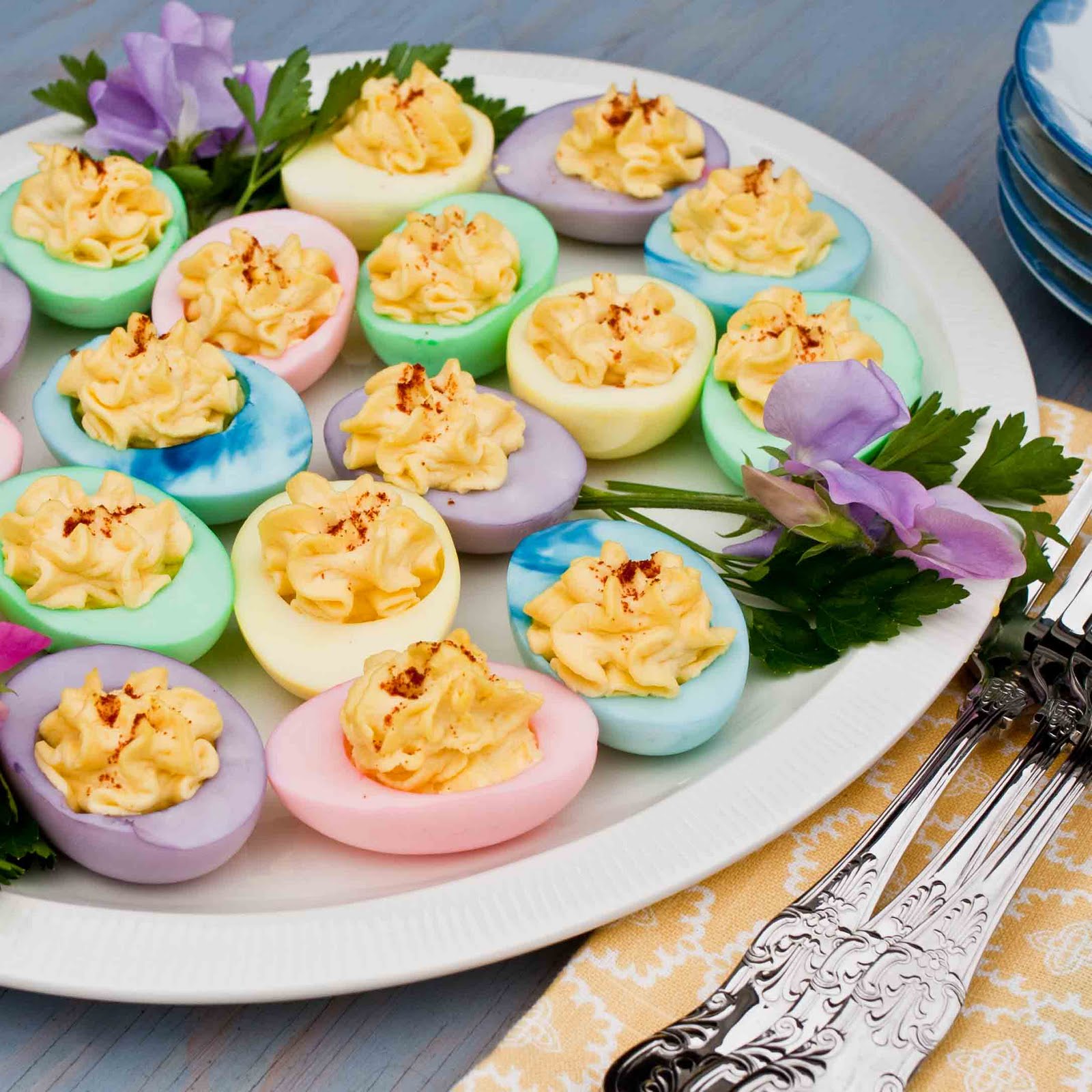 Deviled Eggs Colored Whites