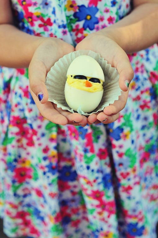 Deviled Eggs For Easter That Look Like Chicks