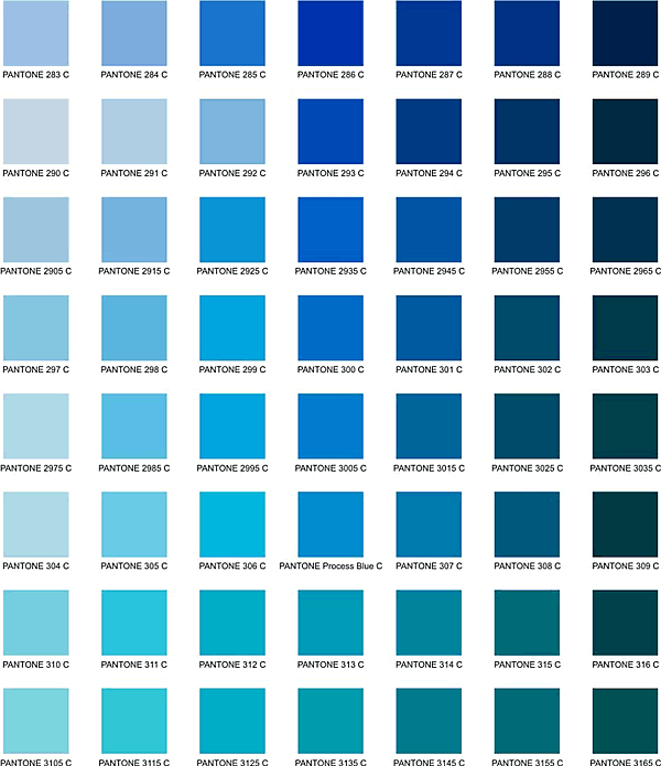 Different Colors Of Blue Green