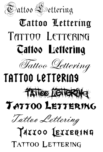 Different Types Of Writing Fonts For Tattoos