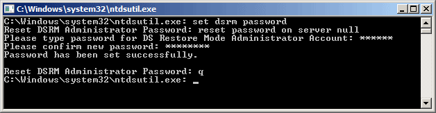 Directory Services Restore Mode Password For Your Domain Controllers