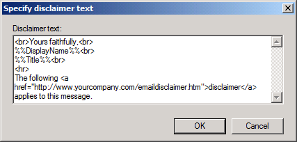 Disclaimer Template For Email