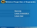 Division Properties Of Exponents Practice