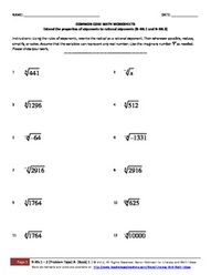 Division Properties Of Exponents Worksheet