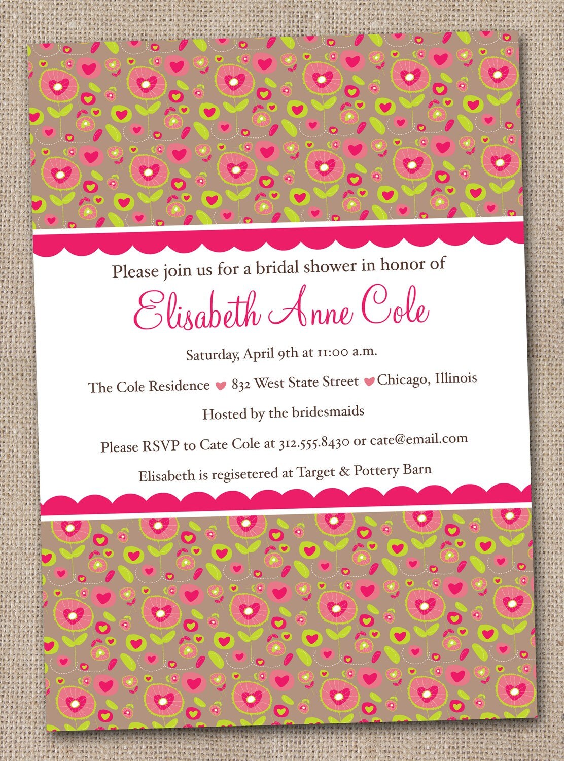 Diy Bridal Shower Invitations