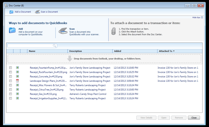 Document Center Quickbooks