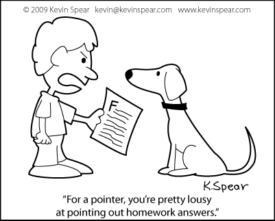 Dog Eating Homework Cartoon