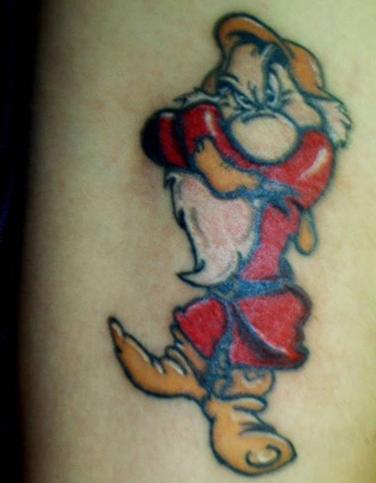 Donald Duck Lawn Mower Tattoo