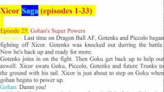 Dragon Ball Af Xicor Saga Episodes 1 33