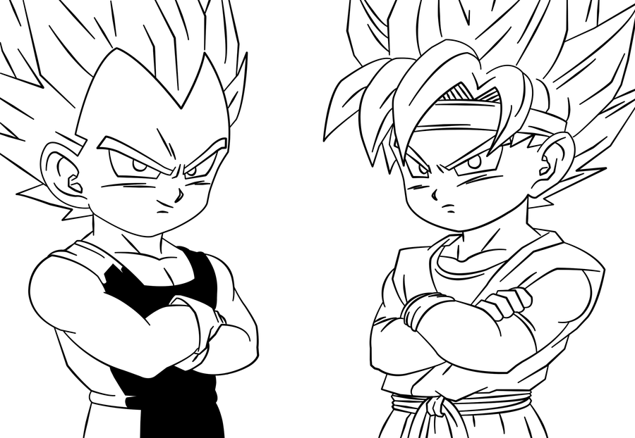 Dragon Ball Gt Goku And Vegeta Jr