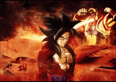 Dragon Ball Gt Goku Super Saiyan 4 Transformation