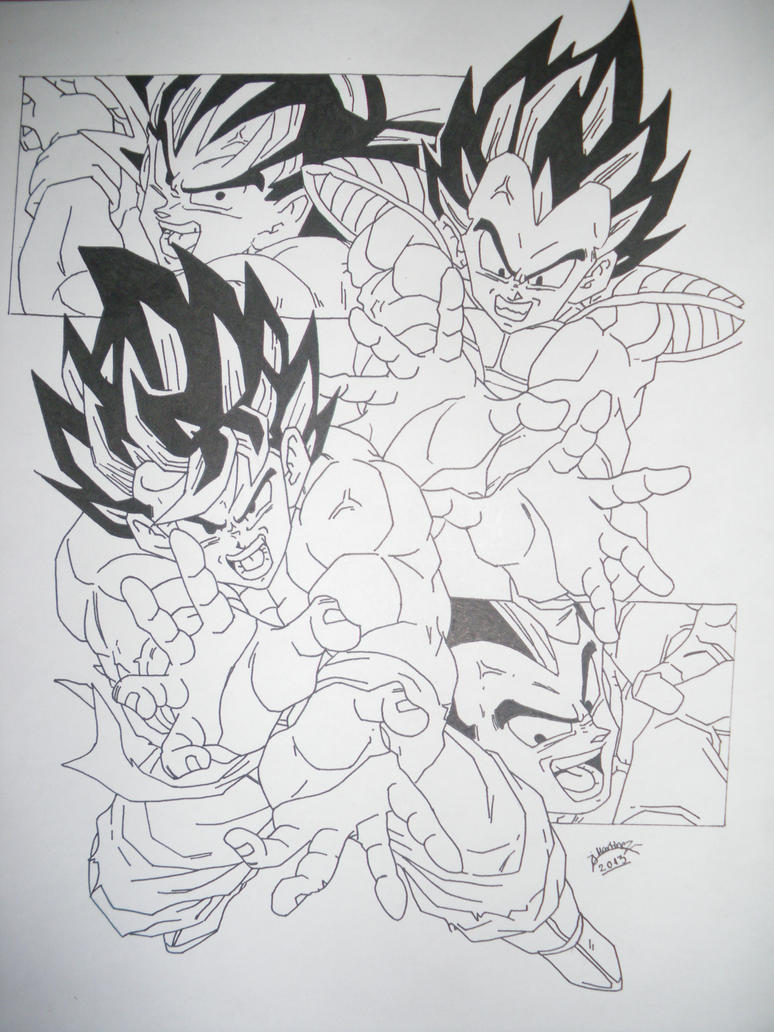 Dragon Ball Z Goku And Vegeta Drawing