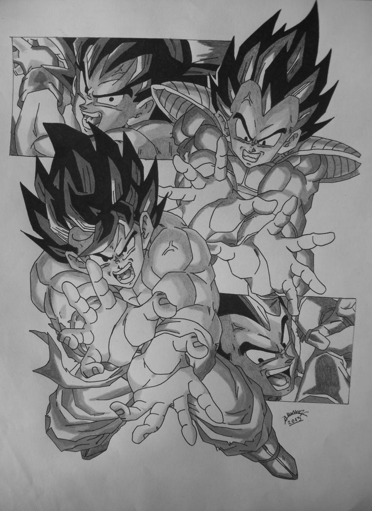 Dragon Ball Z Goku And Vegeta Drawing