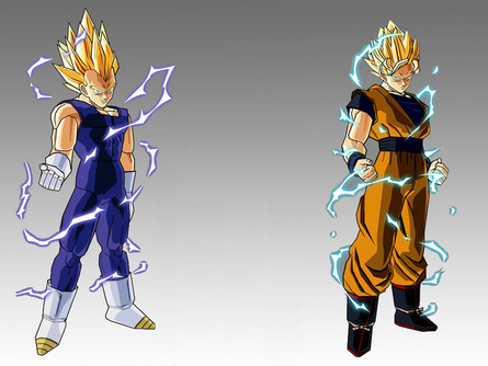 Dragon Ball Z Goku And Vegeta Fighting