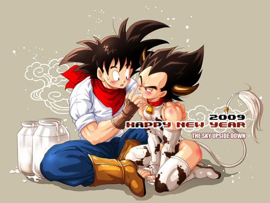 Dragon Ball Z Goku And Vegeta Kissing