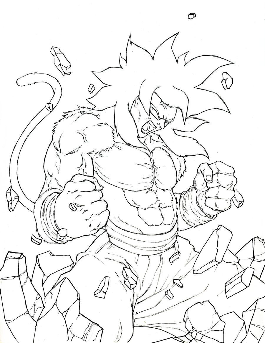 Dragon Ball Z Goku Super Saiyan 3 Coloring Pages