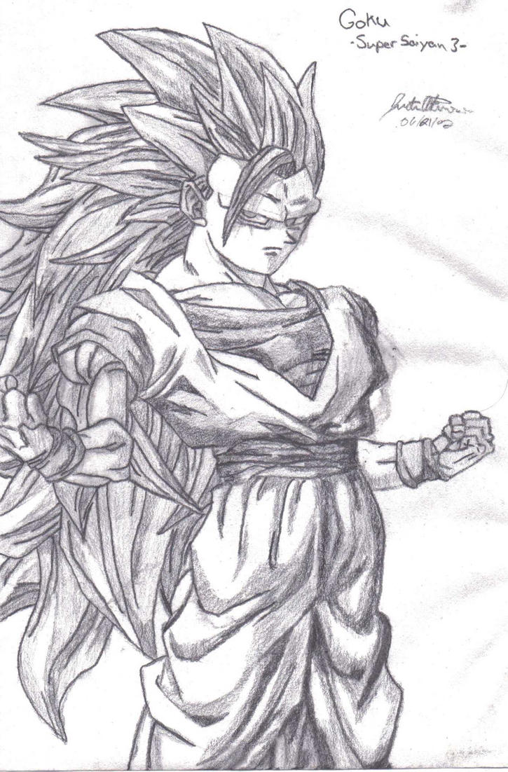 Dragon Ball Z Goku Super Saiyan 3 Drawings